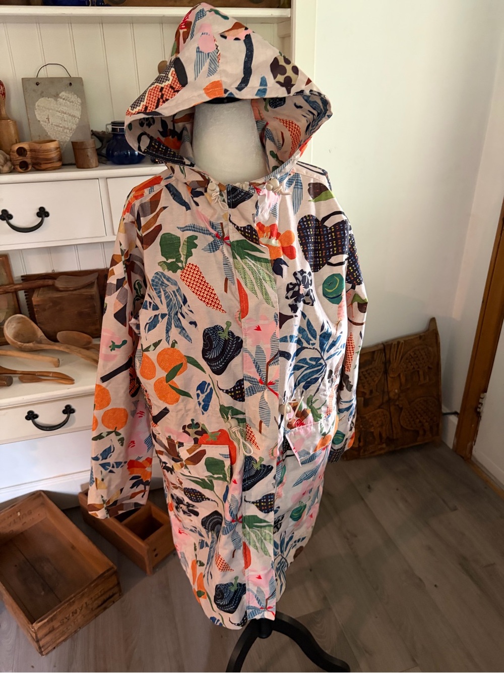 Gorman Women’s Floral Print Hooded Raincoat - Multicolor